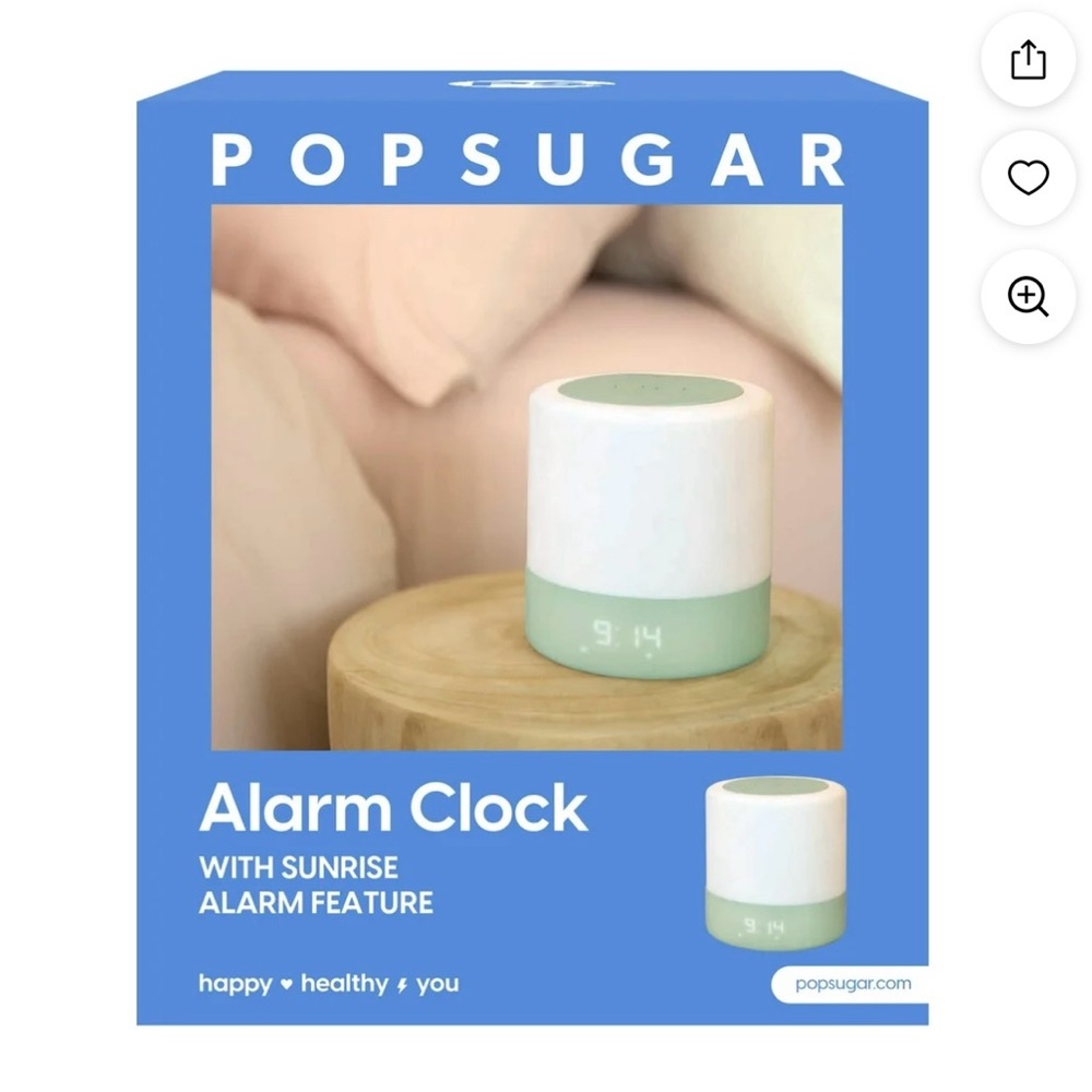 POPSUGAR Digital Sleep Aid Alarm Clock, Sunrise Simulation, Natural Sounds,